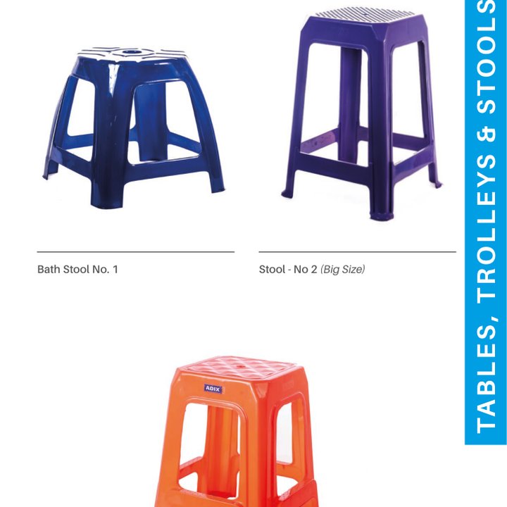 Tables, Trolleys & Stools made by ADIX Plastics